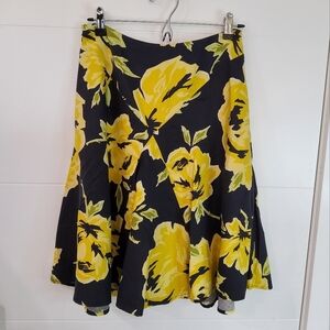 Cache Silk Blend Midi Skirt Size 4